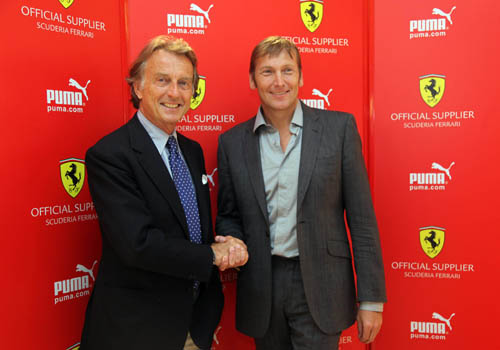 Luca di Montezemolo, presidente de Ferrari, y Jochen Zeitz, Presidente y CEO de PUMA. (Foto: Newscom)