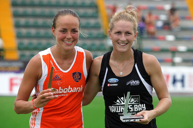 Maartje Paumen y Stacey Michelsen. (Foto: Matías Correa Arce)