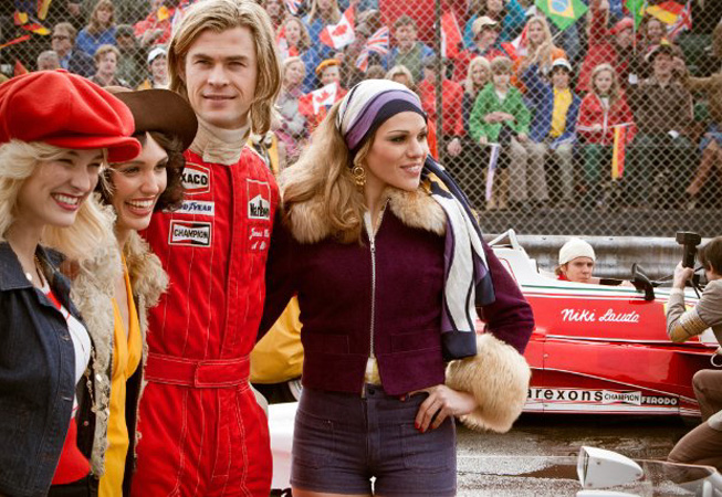 Chris Hesmworth en James Hunt en "Rush"